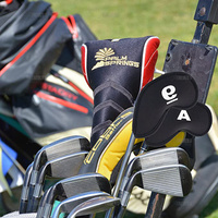 Ensemble de housses de tête de club de golf avec logo personnalisé - 10 pièces, housses de tête de fer durables avec étiquettes numérotées, polyester noir et éponge
