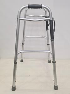 Andador Plegable Ligero para Personas Mayores, Liberación con 2 Botones, Patas Ajustables, Ayuda para Caminar Médica Plateada para Discapacitados - Product Image 3