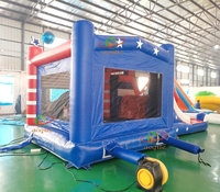 Commercial extérieur grand saut cavalier toboggan gonflable Combo adulte videur château gonflable rebond maison saut pour les enfants
