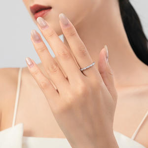 <span class=keywords><strong>9</strong></span> Toderi 925 Zirconia cúbica de plata esterlina Marquise Cut CZ Fila Ajuste de tensión Anillos de compromiso certificados de terceros para mujeres - Product Image 3