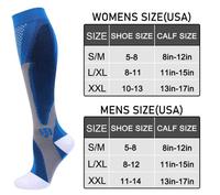 Chaussettes de compression personnalisées pour le sport à haute circulation Chaussettes de compression pour le sport en nylon spandex pour infirmière