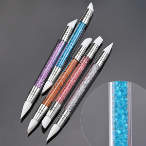 5pcs Dual End <b>Silicone</b> Nail Art Sculpture Pen 3D Carving Dotting Brush Embossing <b>Tool</b> - Product Image 4