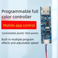 Controlador LED a Todo Color Lededit WS2811 SK6812, Tira de Luz LED Programable DIY, 5V/12V, Efecto Agua Fluida, 1024 Puntos, Un Canal