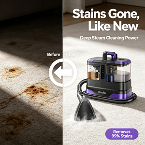 Multifunctional Portable Steam <b>Cleaner</b> 2100W Strong Suction Deep Stain Remover for Couch Carpet Curtain Pet Stains Home Use - Product Image 4
