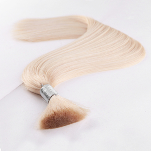 K.swigs Extensions de cheveux humains Remy 100% naturels, lisses, cheveux chinois, double trame, non traités, pour tressage, couleur personnalisée - Product Image 5
