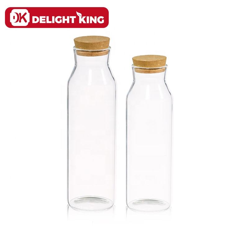 Cork Stopper Airtight Sealed Borosilicate Glass Food Storage Jar 400C ...