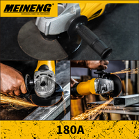 Meuleuse d'angle électrique professionnelle 180A avec 180mm Cutter 1250W Machine à outils électriques Source d'alimentation 220V personnalisée