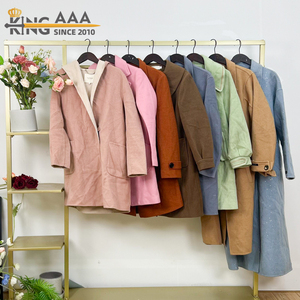 Cappotto Invernale da Donna in Lana Pettinata all'Ingrosso, Elegante e di Alta Qualità, Usato, Manica Lunga, Tinta Unita, Abbigliamento di Seconda Mano KINGAAA A58-2 - Product Image 4