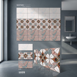Usine chinoise vente en gros, salle de bains 12*24 céramique adhésif interlock 30*60cm porcelaine céramique sol 300*600 carreaux muraux prix - Product Image 5