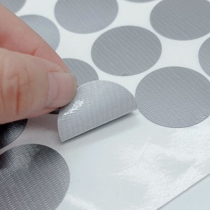 Cinta adhesiva de tela troquelada, discos de cinta adhesiva, puntos de cinta adhesiva, cinta gaffer, briquetas de cinta adhesiva, resistente al calor, de alta resistencia, gris, industrial - Product Image 1