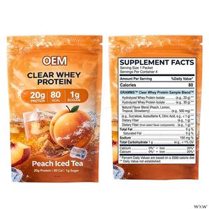 Isolat de protéines de lactosérum de haute qualité, saveur thé glacé à la pêche, 20 g de protéines, boost d'énergie, force, croissance musculaire - Product Image 5