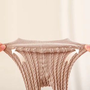 Collants pour bébé Xiangyi en velours épais, couleur unie, antidérapants, respirants, pour l'hiver - Product Image 4