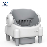 Caja de arena inteligente para gatos, totalmente cerrada, autolimpiable, con rotación de globo, control por aplicación WiFi, sellado de olores, antipistas y control remoto.