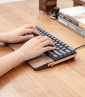 Repose-poignet ergonomique en bois de noyer noir, 60/87/104 touches, support de poignet de bureau de jeu pour ordinateur portable PC