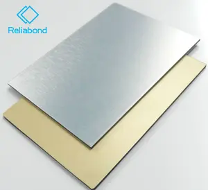 4毫米PE /PVDF成品Alucubond拉丝表面铝复合板夹芯板