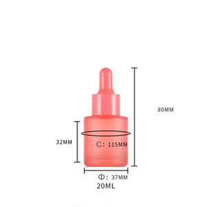 Bouteille compte-gouttes d'huile essentielle en verre, échantillon gratuit 20ml macaron rose bleu rouge <span class=keywords><strong>noir</strong></span> bouteille de sérum cosmétique pour soins de la peau - Product Image 2