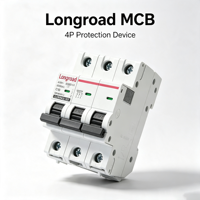 Disyuntor en miniatura con capacidad de ruptura de 6000A, 1P, 2P, 3P, 4P, AC230V, MCB, RCBO, ELCB, RCCB, 16A, 32A, 63A, 80A