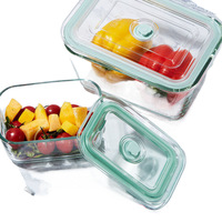 Boîte à lunch bento en verre borosilicate de haute qualité, compatible micro-ondes, congélateur, lave-vaisselle, étanche, portable, écologique, avec couvercles pour bébé