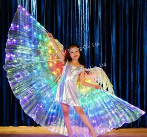 Costume da Danza con Ali di Farfalla Fluorescenti per Adulti, Mantello Luminoso a LED, Gonna per Danza del Ventre - Product Image 4