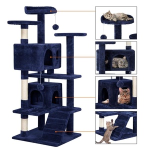 Hot Sale on eBay Factory Price 130cm Kratzbaum Cat Toys Condo Furniture Arbol Para <span class=keywords><strong>Gatos</strong></span> Cat Tree Tower For Sale - Product Image 4