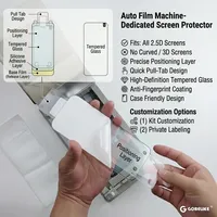 Machine d'application de protection d'écran en verre trempé anti-choc et anti-rayures OEM 2.5D 9H pour 13-18 Pro Max