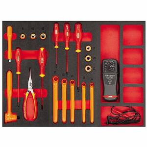 Professional <b>Tool</b> <b>Set</b> 495 098HYB With Screwdrivers Pliers Voltage Tester Organized Case For Electronics Repair - Product Image 1