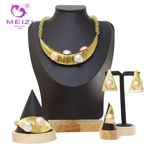 MEIZI Nigerian Fashion Jewelry Women's Exquisite Wedding Banquet Dating Jewelry Set wholesale