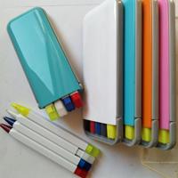 Juego de Bolígrafos Multicolor 4 en 1 Promocional con Diseño OEM, Logotipo Personalizado, Punta Redonda y Pincel para Regalos