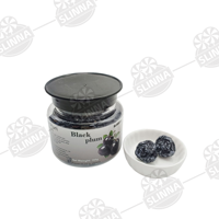 Prune noire entière séchée Halal, en pot, enrobée de sucre, prune confite, collation de fruits confits acidulés, vente en gros