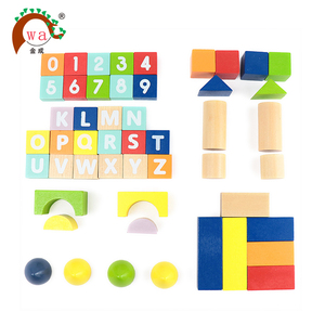 Giocattolo di legno educativo blocchi Set di 50 pz alfabeti e numeri di impilamento giocattoli per i bambini - Product Image 6