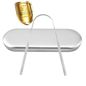 304 Stainless Steel U Shaped Tongue Scraper For Oral Care Bad Breath <b>Removal</b> - Product Image 2