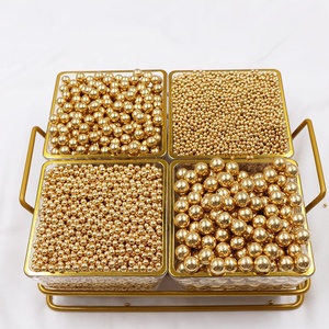 Perles comestibles blanches pour gâteaux, perles de sucre dorées et argentées, bonbons pressés en forme de cœur et d'étoile, décorations de pâtisserie, perles, prix d'usine - Product Image 1
