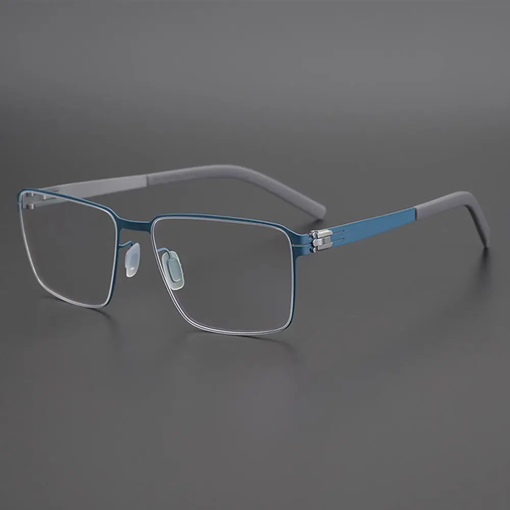 Gafas de aleación de titanio personalizadas, marco de gafas ultraligeras de alta elasticidad, sin montura, para Miopía