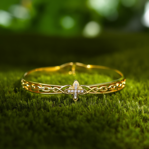 จี้เพชรธรรมชาติ18K ชุบทองหรูหราและหรูหราด้วยเพชรเหมือนหินหลัก - Product Image 3