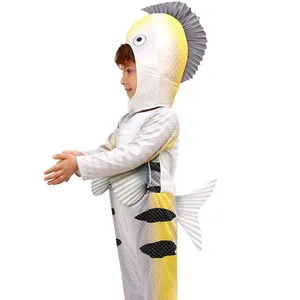 Bebek kız erkek cadılar bayramı kıyafet maskot karikatür karakter flounder Cosplay komik deniz hayvanlar kostüm çocuklar için