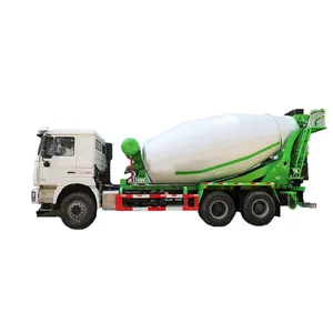 Mixer beton semen truk tersedia Mixer beton Shacman Chassis 10 CBM mesin Diesel produk baru 2020 putih dengan pompa 250KW