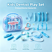 Kit de jeu de rôle dentiste pour enfants, étui de rangement portable, kit dentaire éducatif pour l'apprentissage des soins dentaires