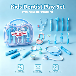 Kit de jeu de rôle <span class=keywords><strong>dentiste</strong></span> pour enfants, étui de rangement portable, kit dentaire éducatif pour l'apprentissage des soins dentaires - Product Image 4