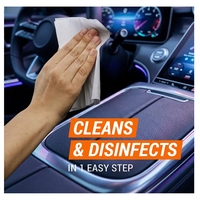 Lingettes nettoyantes portables pour l'intérieur de la voiture, lingettes pour tableau de bord de voiture