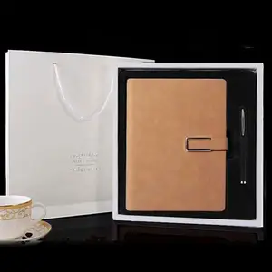 Caderno de couro macio com caixa, livros de papelaria feito sob encomenda a5