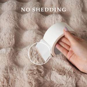 Selimut bulu kelinci mewah gelembung tebal kebesaran hangat Super nyaman, selimut bulu kelinci palsu mewah - Product Image 6