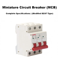 Disjoncteur miniature (MCB) DZ47-63 1P 6A AC, capacité de coupure 6KA, protection fiable contre les surcharges et les courts-circuits pour usage domestique