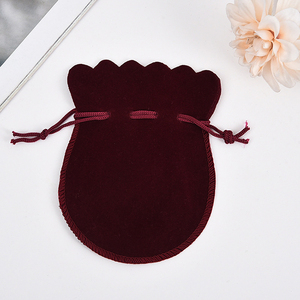 Custom Velvet Drawstring Jewelry Pouch with Flannel Gourd Design Multi-Color Customizable Size for Earrings Necklaces Bracelets - Product Image 6