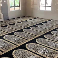 Tapis de mosquée en polyester personnalisé, tissé à la main, antidérapant, usage commercial, vente en gros, fabricant direct, personnalisable