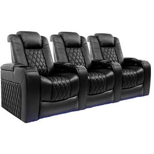 Fauteuil inclinable électrique haut de gamme en cuir véritable pour cinéma maison VIP, personnalisable, mobilier de cinéma privé - Product Image 1