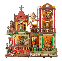 Kit de maison miniature en bois 3D à faire soi-même avec lumières LED, modèle architectural, jouet de construction pour adultes, OEM ODM