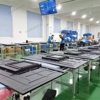 HUSHIDA 65 75 86 100 Inch Layar 4K Papan Tulis Pintar Layar Sentuh Digital untuk Pengajaran Sekolah Panel Datar Papan Tulis Interaktif