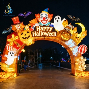 Arco Gigante per Esterni a Tema Halloween con Zucca, Teschio di Zucchero e Pipistrello, Lanterna per Eventi e Decorazioni del Giorno dei Morti - Product Image 3