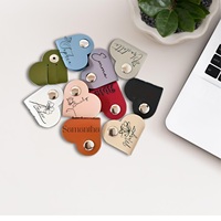 Organisateur de câbles en cuir personnalisé et significatif, enrouleur de cordons sur mesure pour cadeaux d'anniversaire de travail