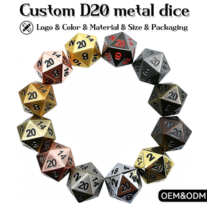 Juego de Dados de Metal de Aleación de Zinc Personalizables, Dados Poliédricos para Juegos de Rol de <span class=keywords><strong>Dungeons</strong></span> & <span class=keywords><strong>Dragons</strong></span> - Product Image 2